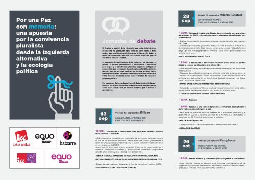 Jornadas de debate: Por una Paz con memoria.