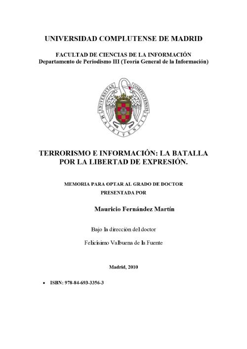 TERRORISMO E INFORMACIÓN: LA BATALLA POR LA LIBERTAD DE EXPRESIÓN