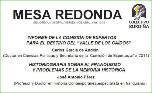 Mesa redonda sobre el Valle de los caídos y la memoria histórica